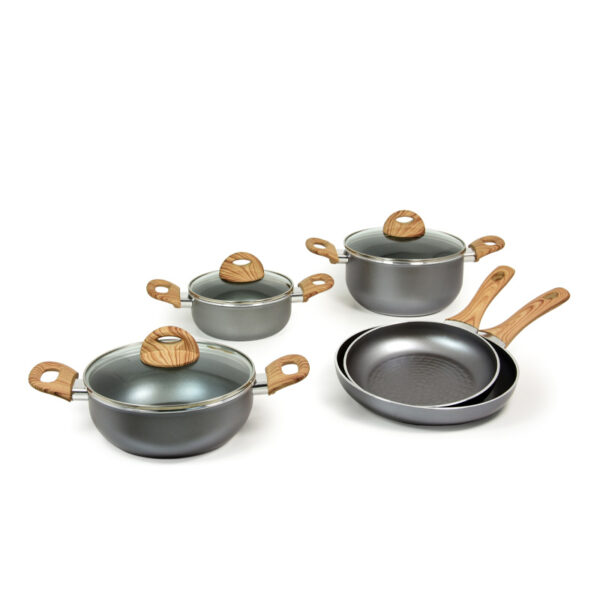 Trem Cozinha Indução 5 Peças Wood