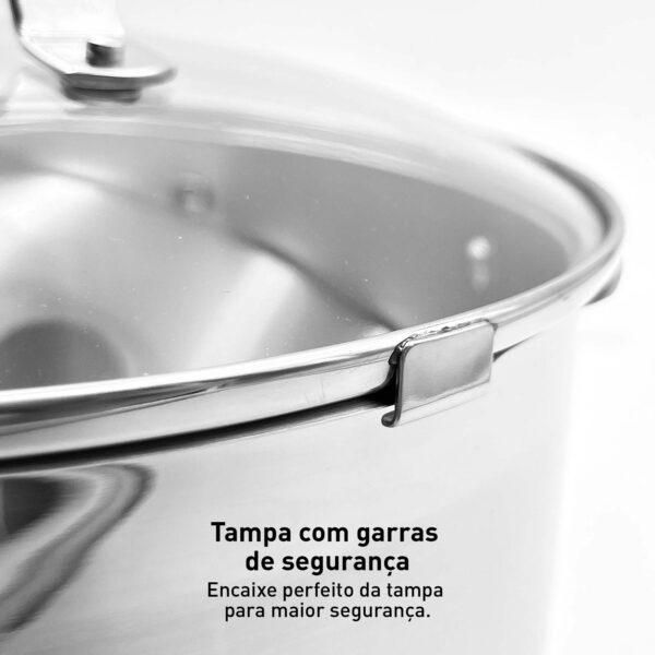 Trem Cozinha Indução 6 Peças Prime Inox Collection - Image 2