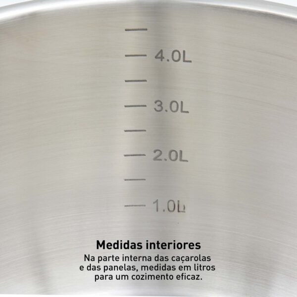 Trem Cozinha Indução 6 Peças Prime Inox Collection - Image 4