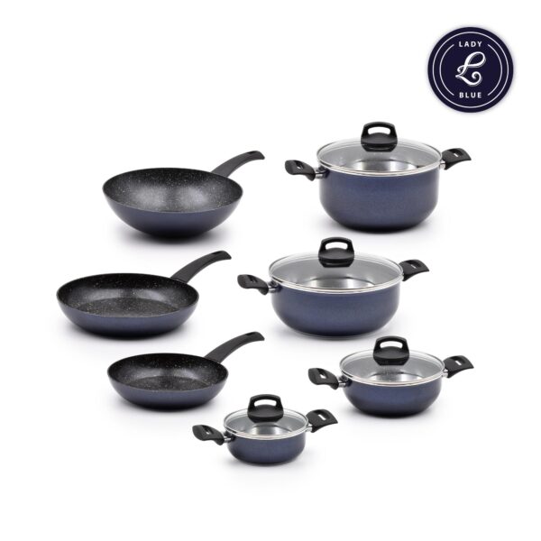 Trem Cozinha Indução 7 Peças Lady Blue F.I.T.
