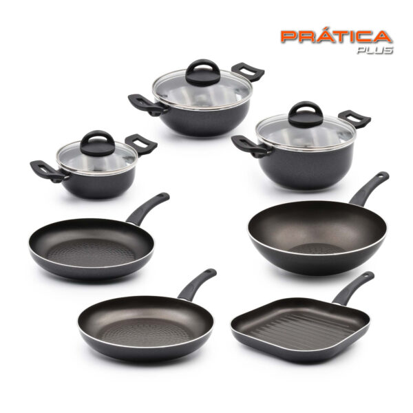 Trem Cozinha Indução 7 Peças Prática Plus