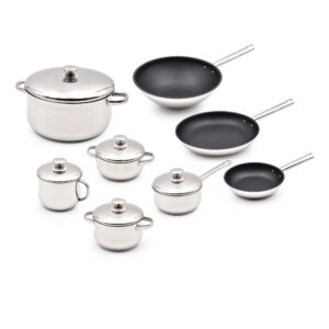 Trem Cozinha Indução 8 Peças Aço Inoxidável
