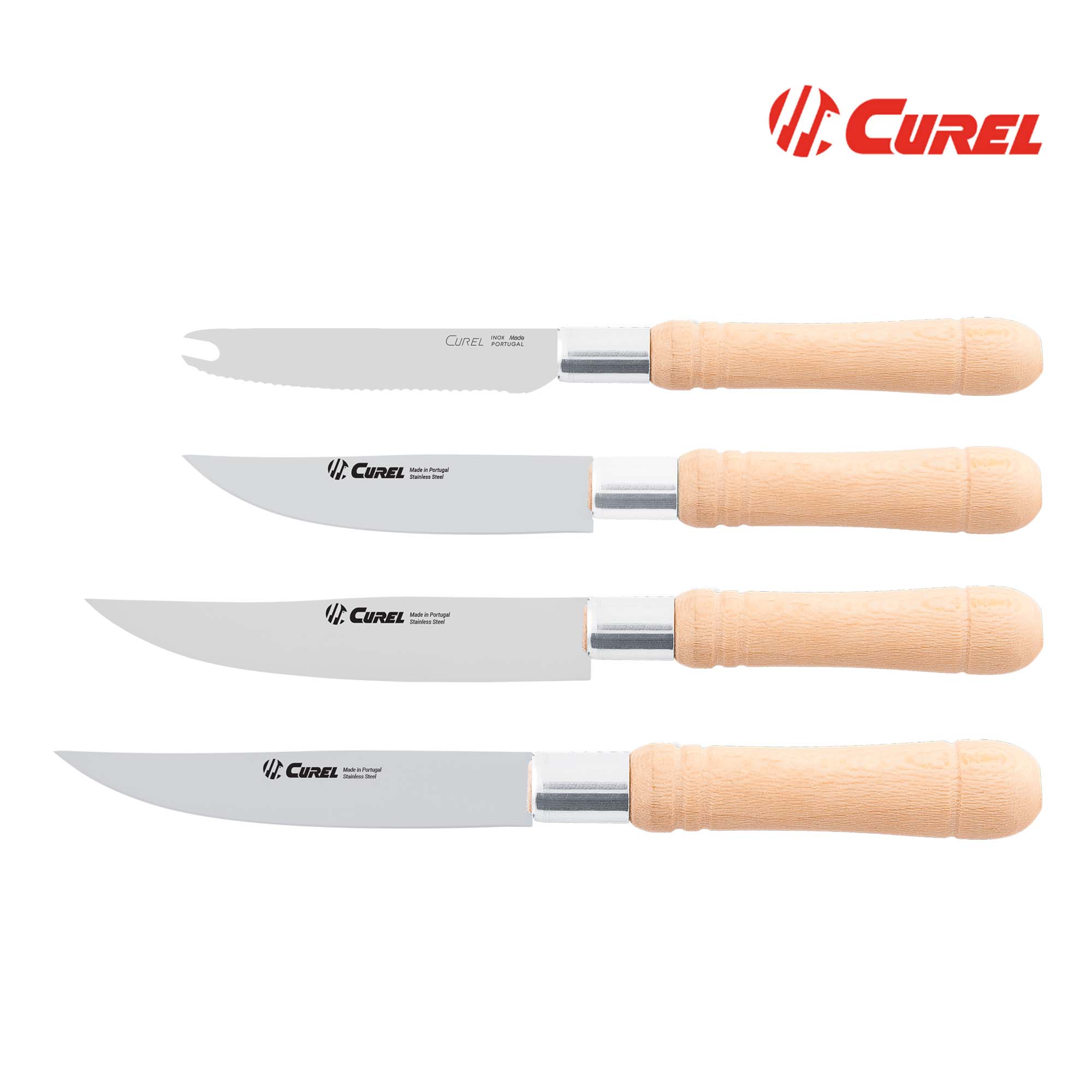 Conjunto 4 Facas Corticeira Curel