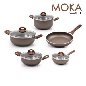 Trem de Cozinha Indução 5 Peças Moka Soft