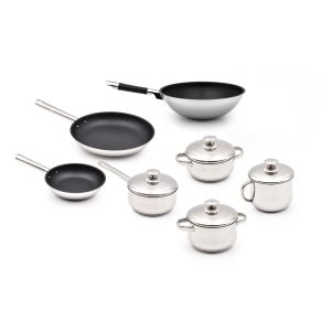 Trem Cozinha Indução 7 Peças Aço Inoxidável