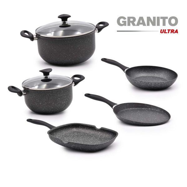 Trem Cozinha Indução 5 Peças Granito Ultra