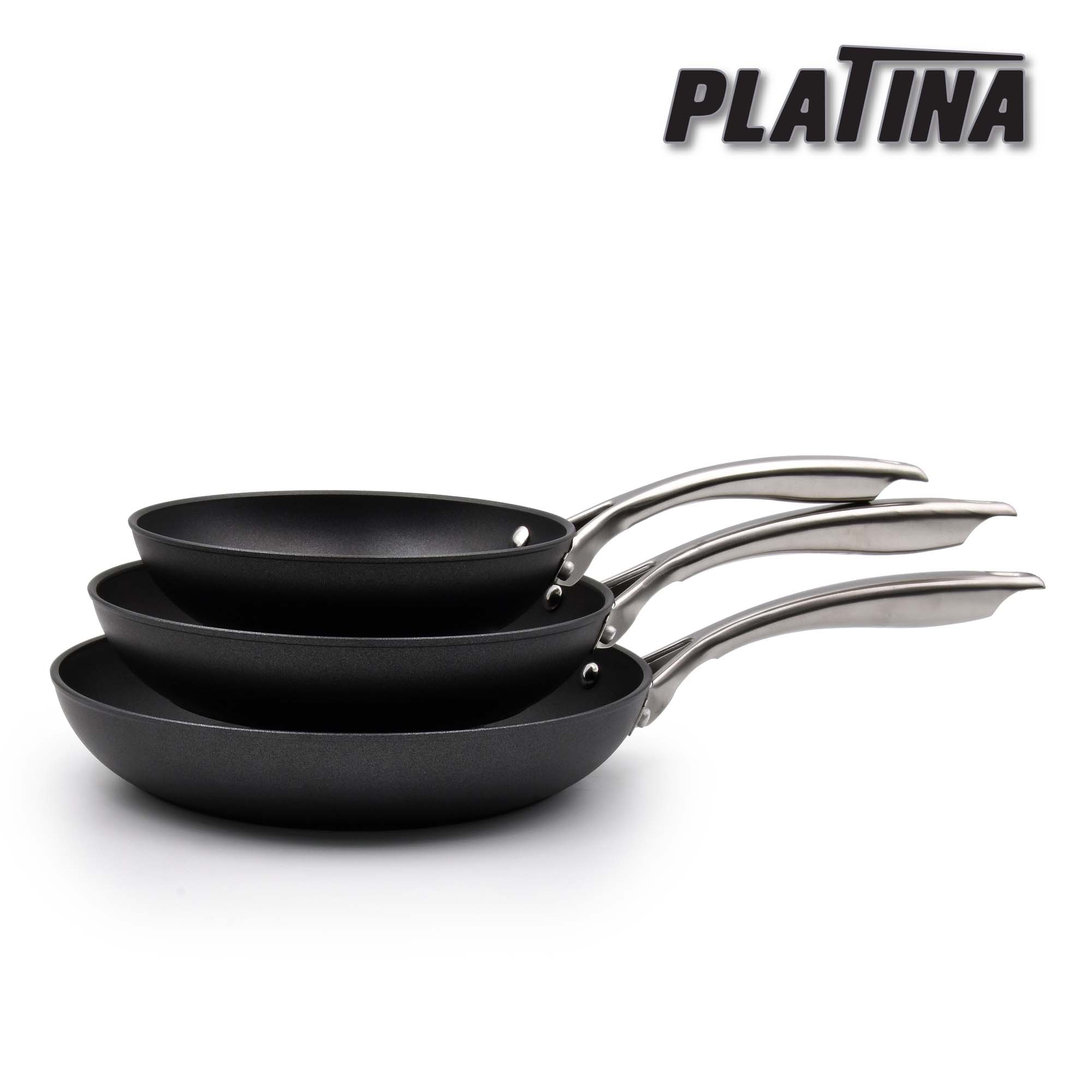 Conjunto Indução 3 Frigideiras Platina